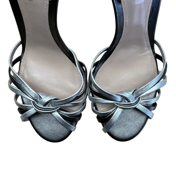 Giorgio Women’s Argento & Antracite Strappy Stiletto Heel Sandals Sz 8 US - Picture 6 of 14